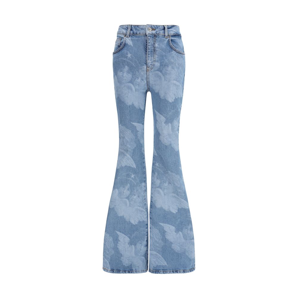 Fiorucci Blue Cotton Flared Jeans for Women