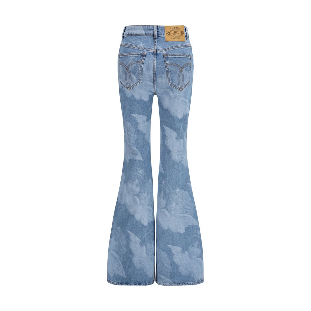 Fiorucci Blue Cotton Flared Jeans for Women