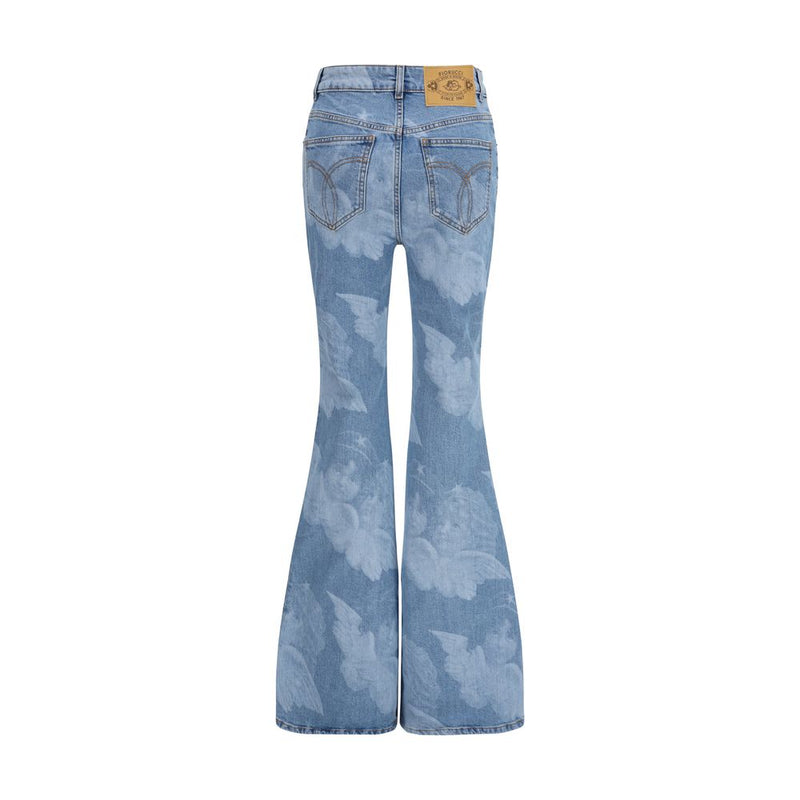 Fiorucci Blue Cotton Flared Jeans for Women