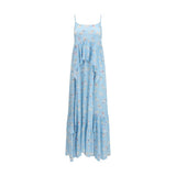 Fiorucci Blue Viscose Long Dress - Playful Poodle Print