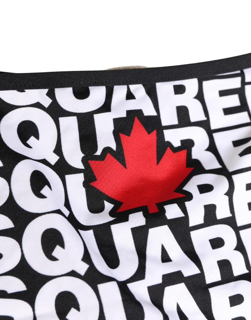 Dsquared² Multicolor Logo Print Bikini Bottom Swimwear