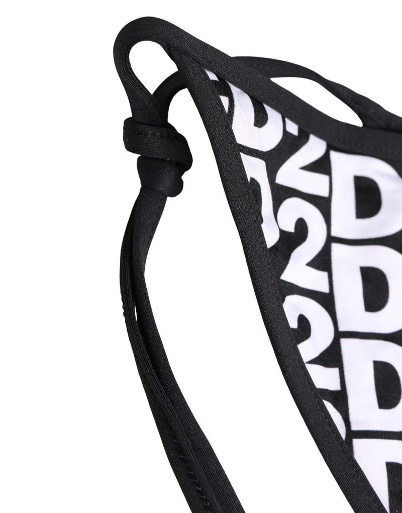 Dsquared² Multicolor Logo Print Bikini Bottom Swimwear