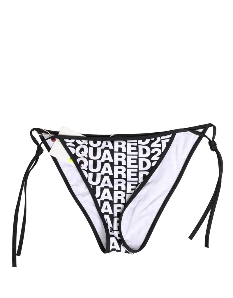 Dsquared² Multicolor Logo Print Bikini Bottom Swimwear