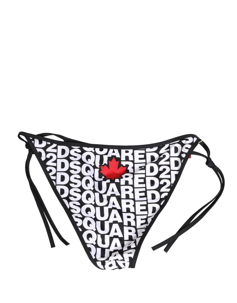 Dsquared² Multicolor Logo Print Bikini Bottom Swimwear