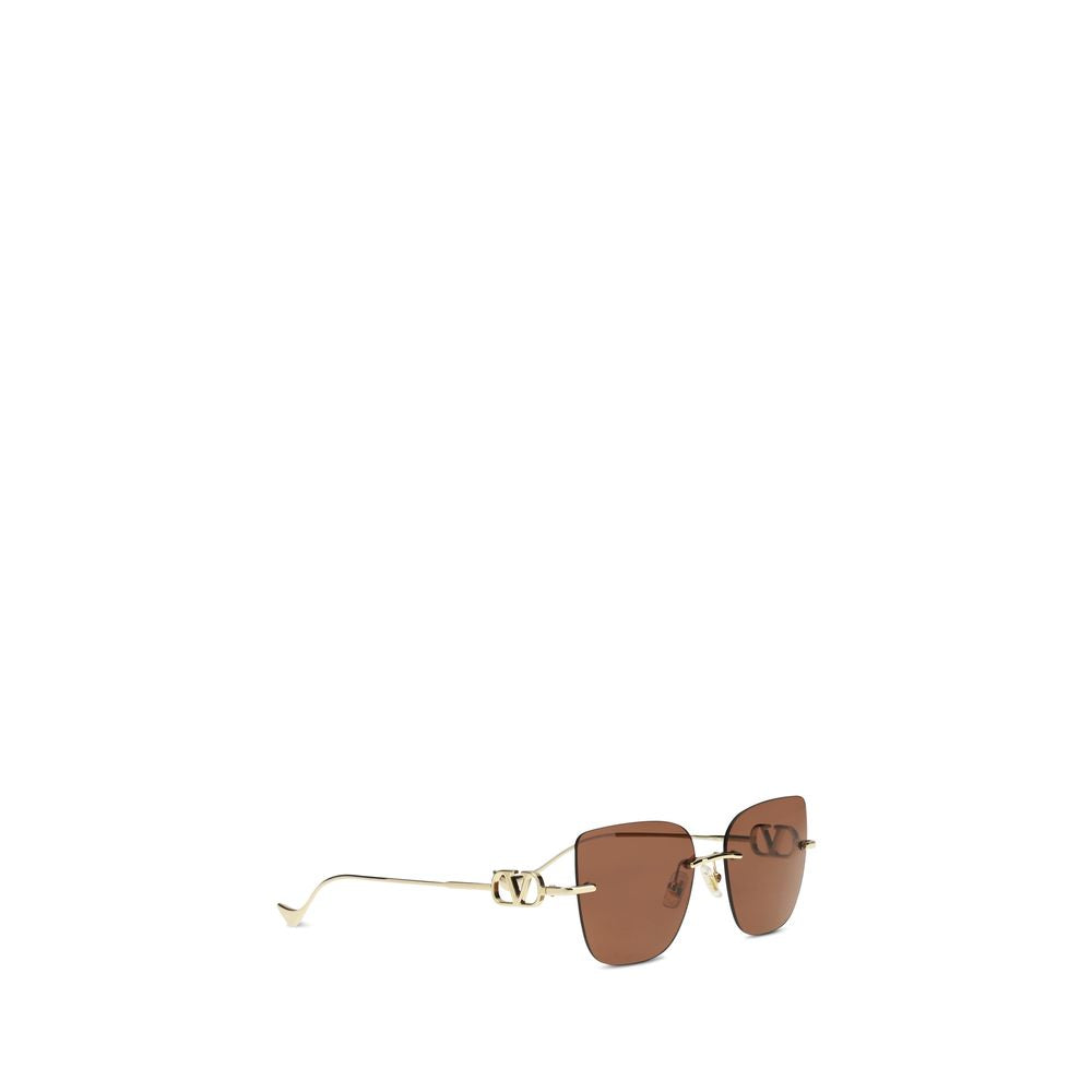Valentino Garavani Brown Metal Sunglasses - Contemporary Elegance