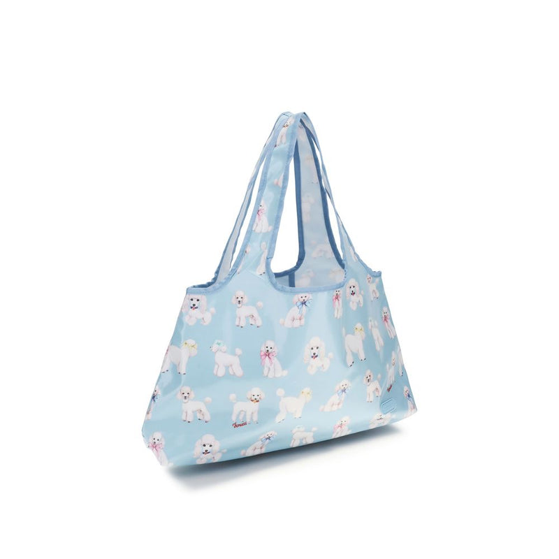Fiorucci Blue PVC Poodle Print Shoulder Bag