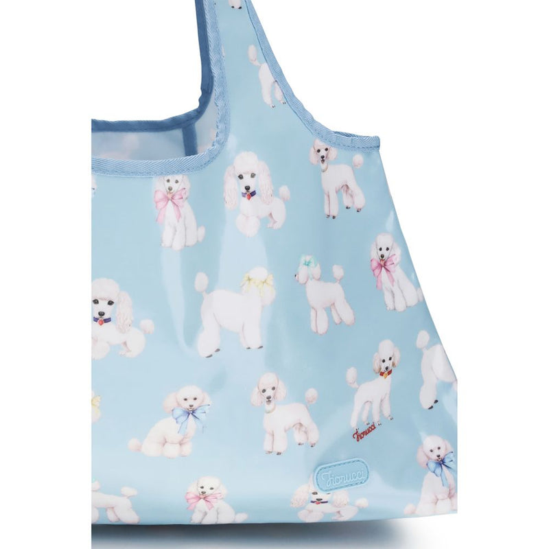 Fiorucci Blue PVC Poodle Print Shoulder Bag