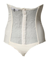 Elisabetta Franchi Off White Strapless One-Piece Swimsuit
