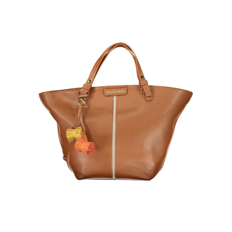 Mario Valentino Brown Polyurethane Handbag for Women
