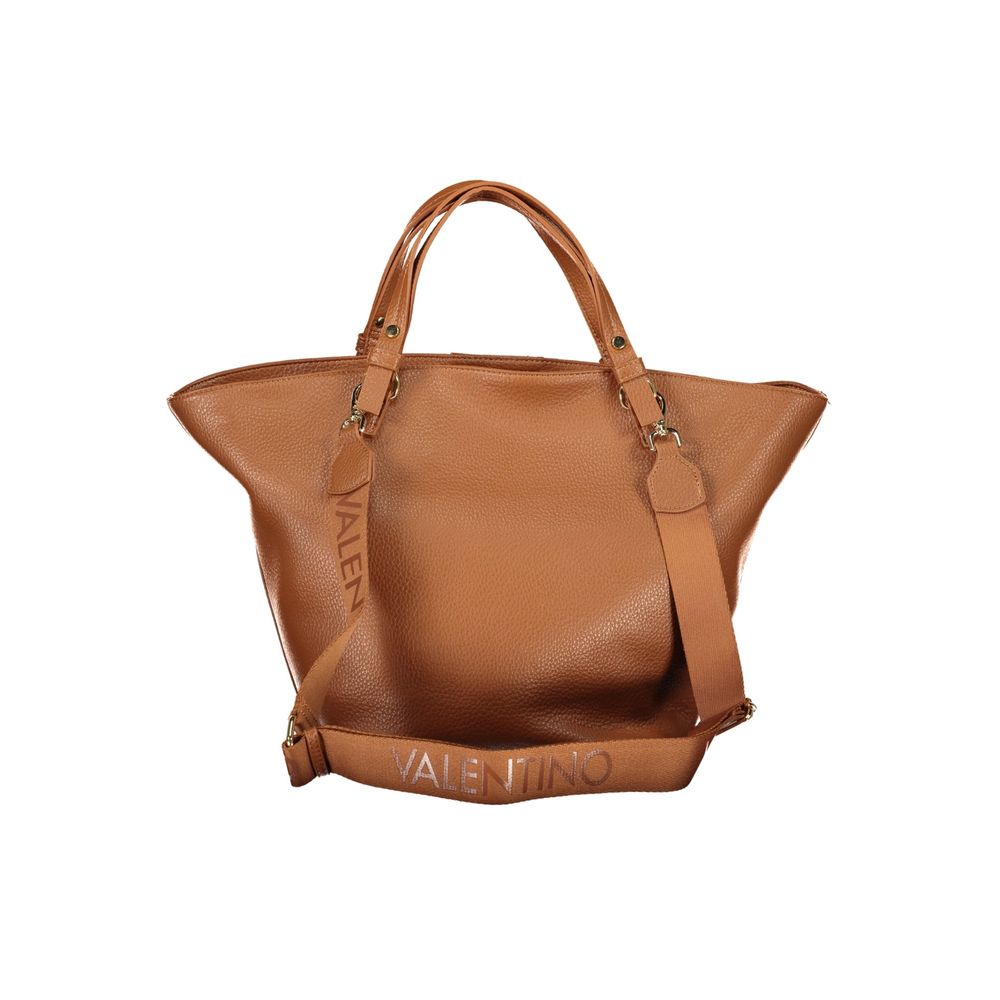 Mario Valentino Brown Polyurethane Handbag for Women