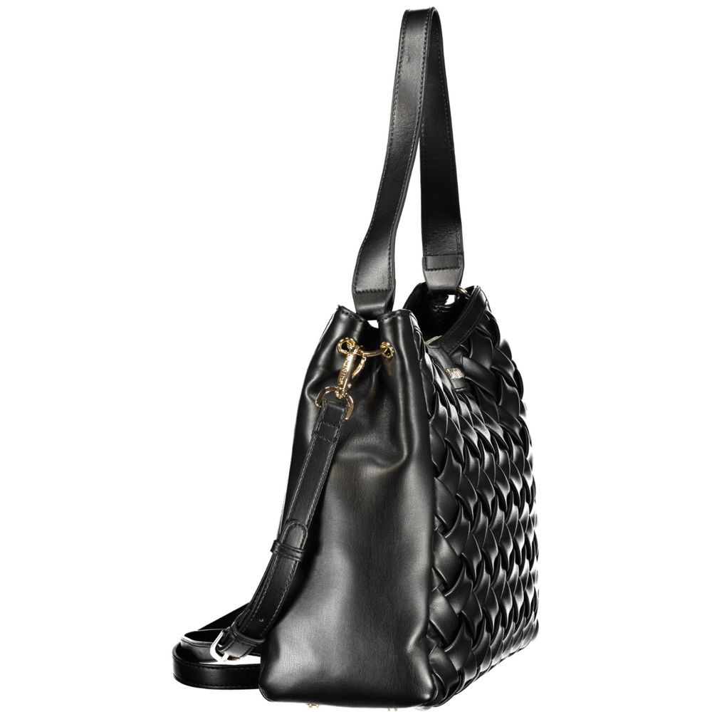 Mario Valentino Black Polyurethane Women's Handbag