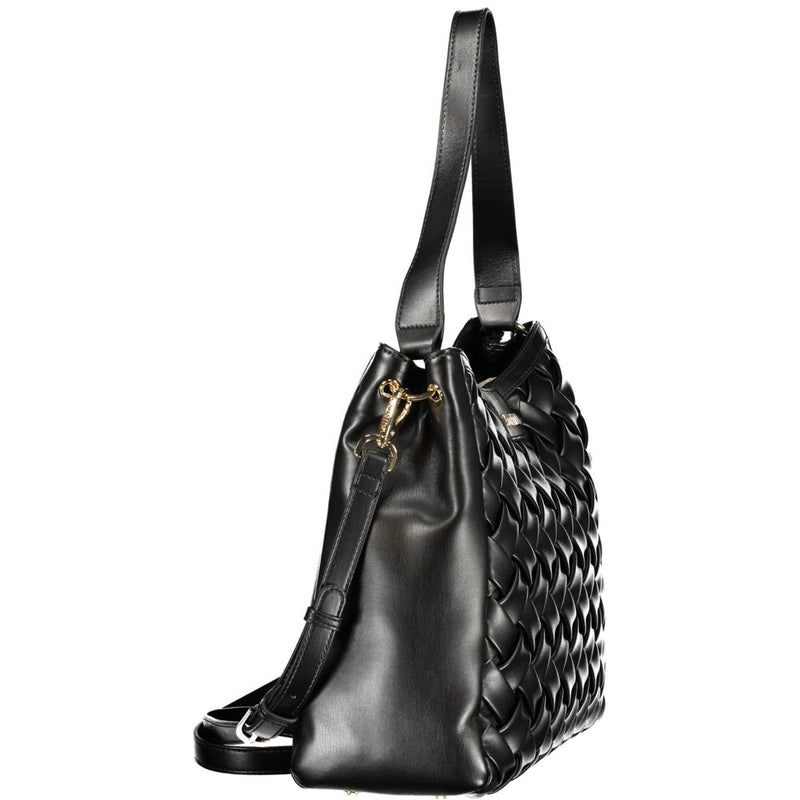 Mario Valentino Black Polyurethane Women's Handbag