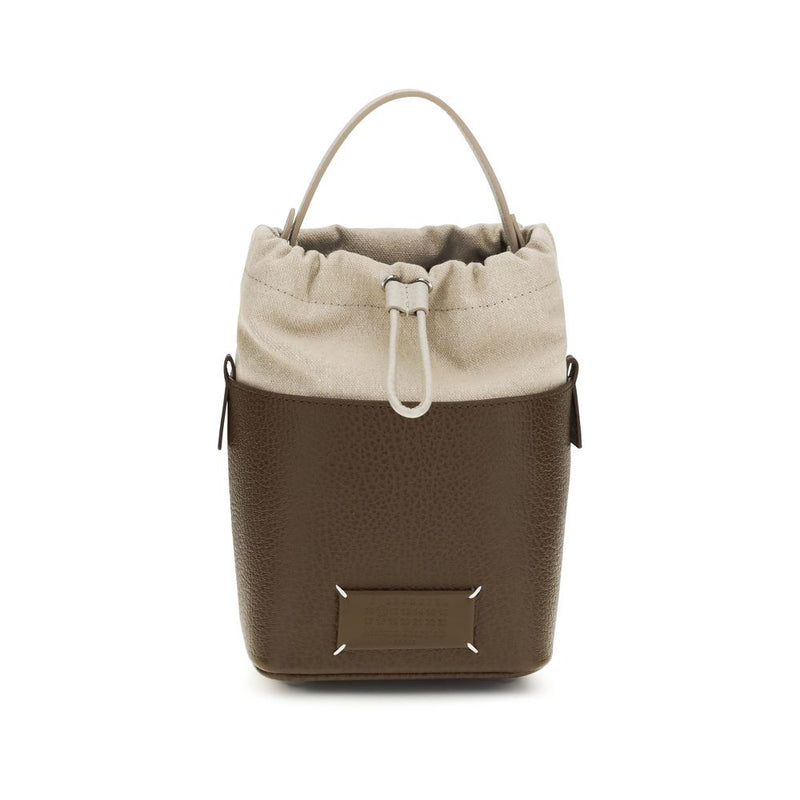 Maison Margiela Brown Calf Leather Bos Taurus Bucket Bag
