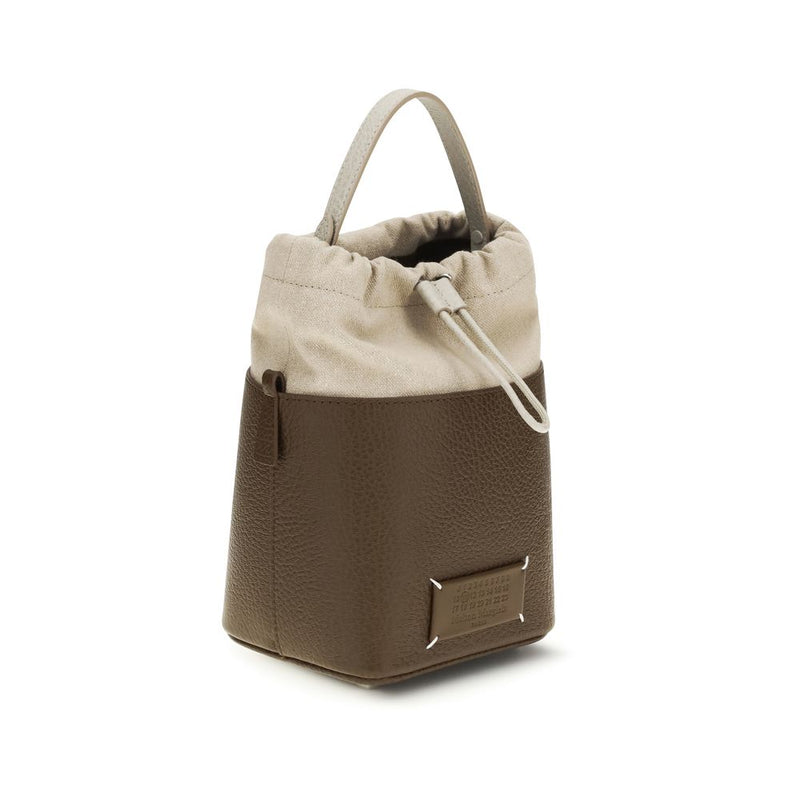 Maison Margiela Brown Calf Leather Bos Taurus Bucket Bag