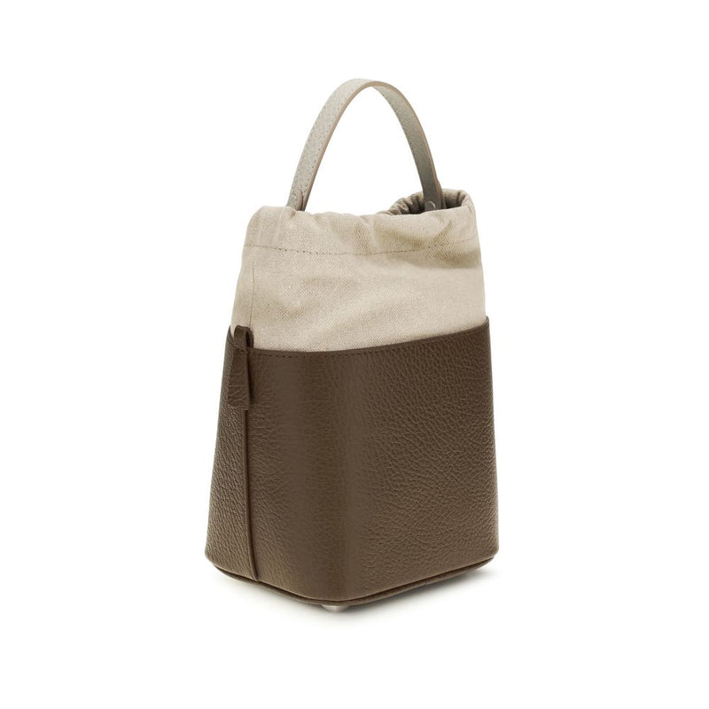 Maison Margiela Brown Calf Leather Bos Taurus Bucket Bag