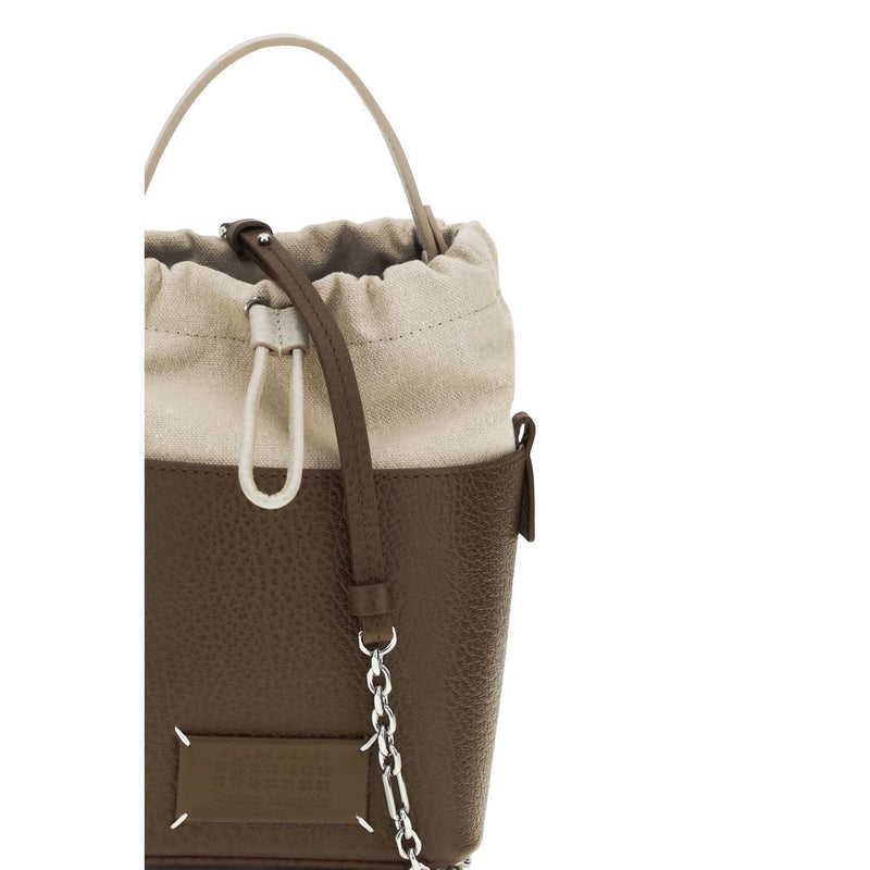 Maison Margiela Brown Calf Leather Bos Taurus Bucket Bag