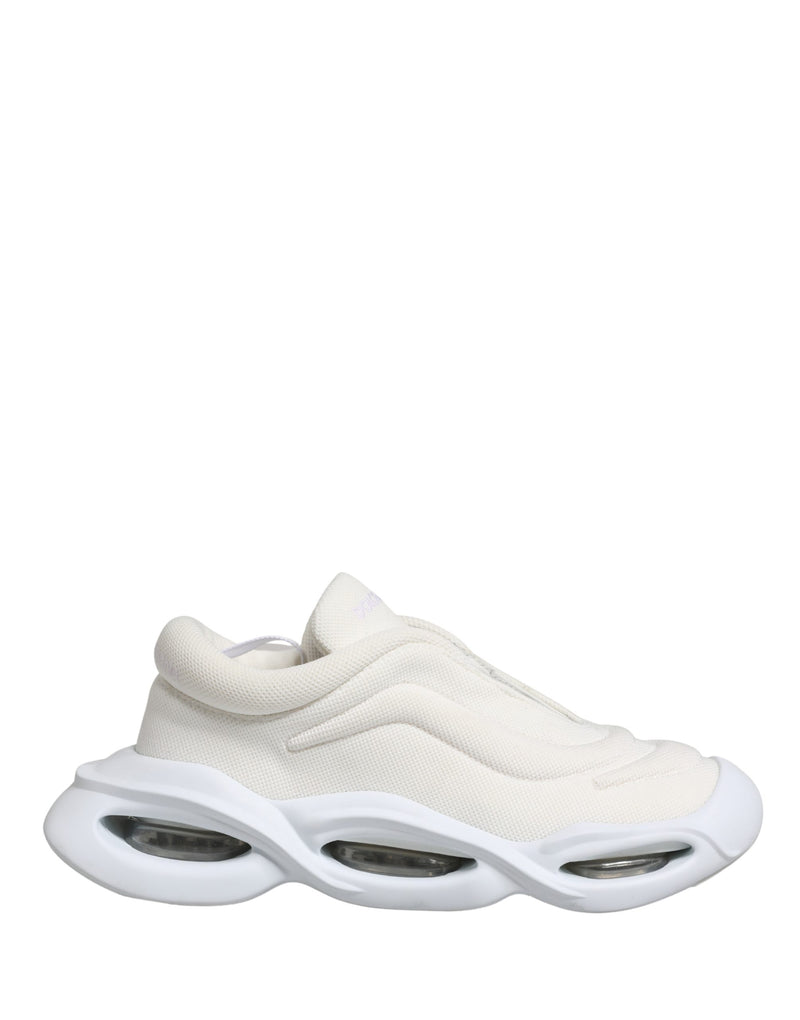 Dolce & Gabbana White Slip-On Wave Low Top Sneakers