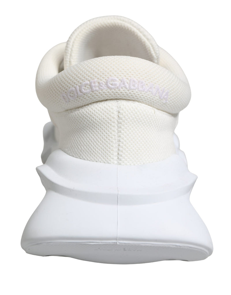 Dolce & Gabbana White Slip-On Wave Low Top Sneakers