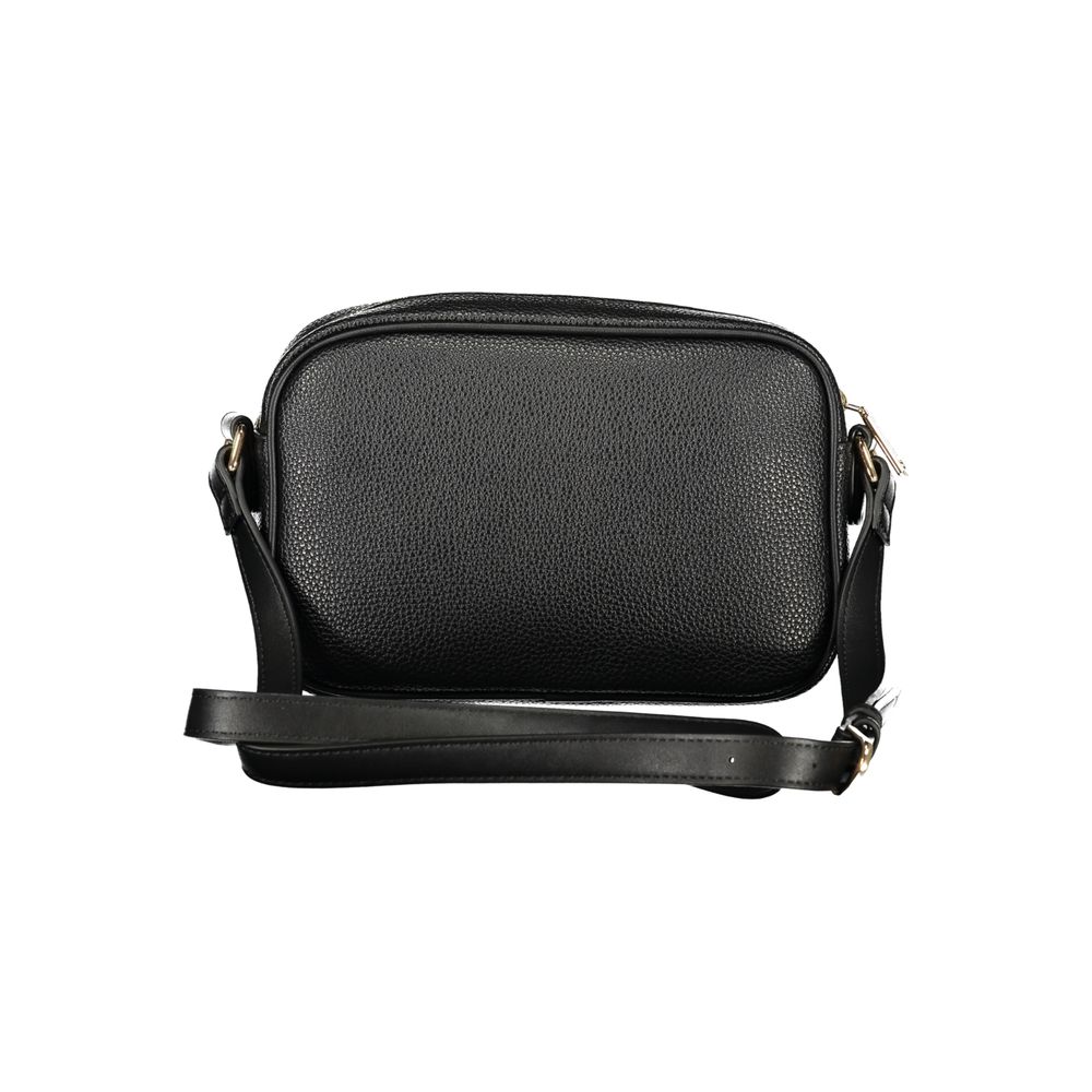 Mario Valentino Black Polyurethane Women's Adjustable Shoulder Bag