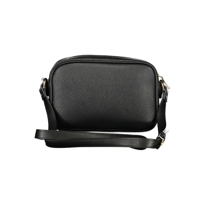Mario Valentino Black Polyurethane Women's Adjustable Shoulder Bag