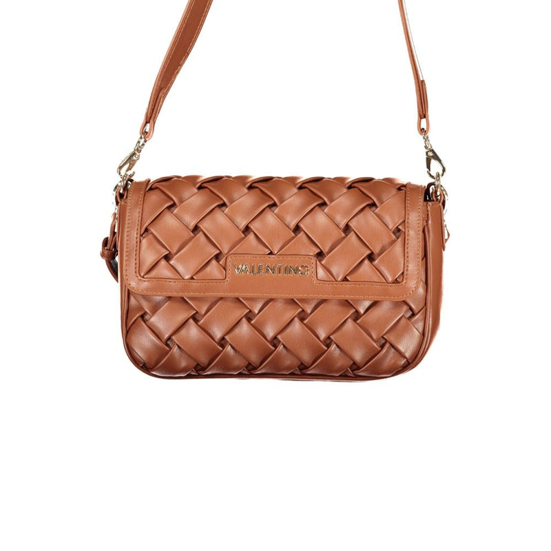 Mario Valentino Brown Polyurethane Women's Handbag with Strap