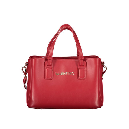 Mario Valentino Red Polyethylene Handbag with Adjustable Strap