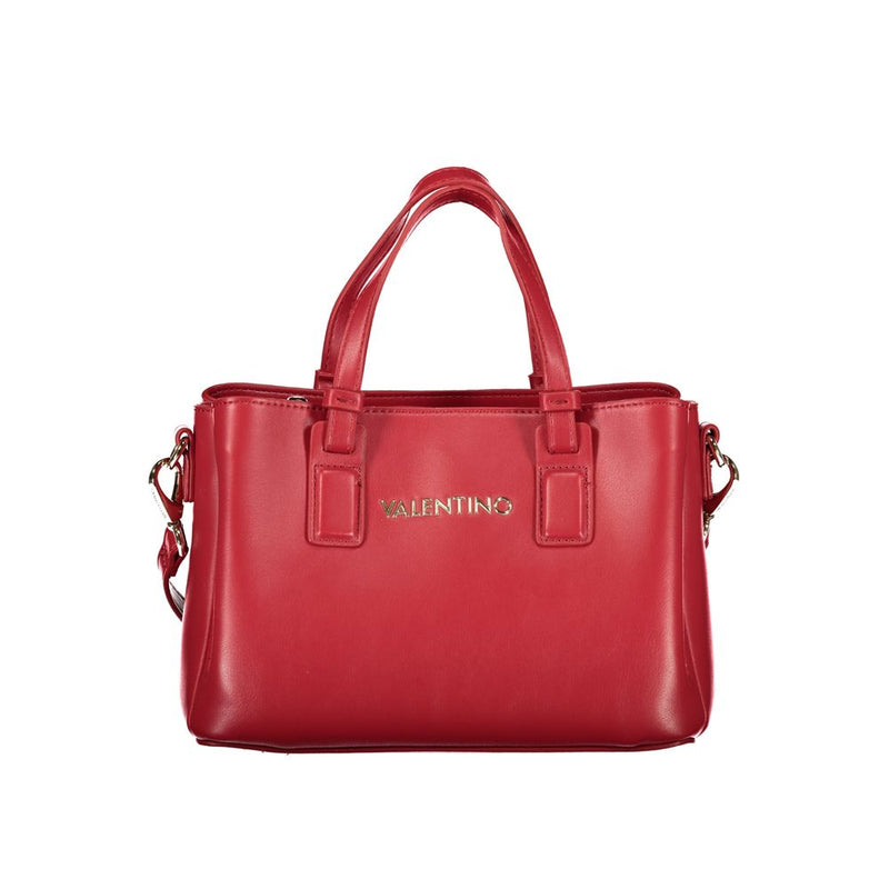 Mario Valentino Red Polyethylene Handbag with Adjustable Strap