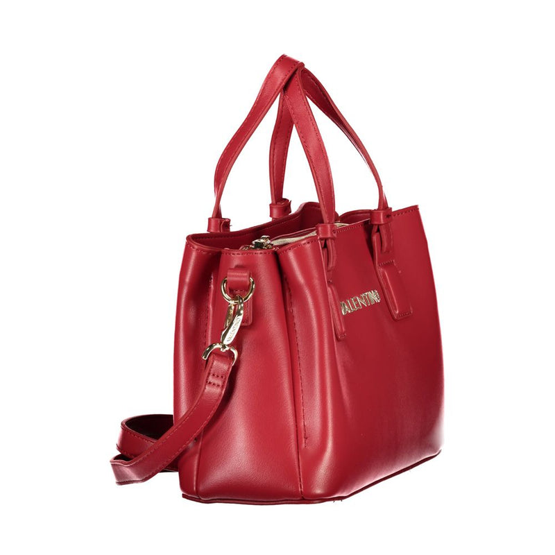 Mario Valentino Red Polyethylene Handbag with Adjustable Strap