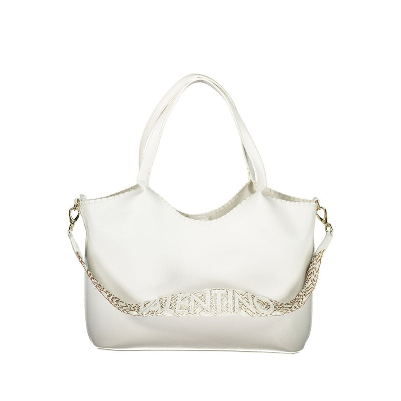 Mario Valentino White Polyethylene Handbag with Shoulder Straps