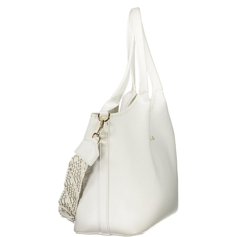 Mario Valentino White Polyethylene Handbag with Shoulder Straps