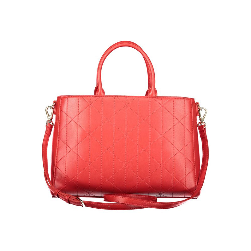 Mario Valentino Rosso Polyurethane Handbag for Women