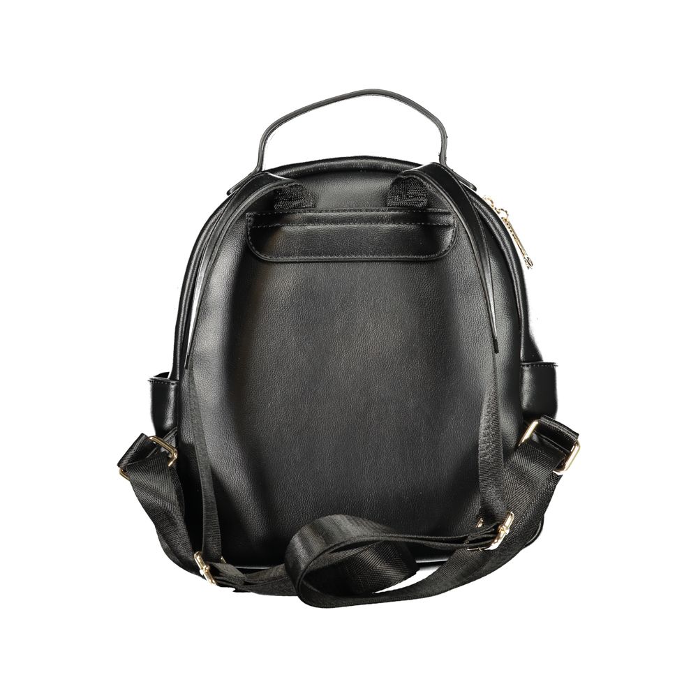 Mario Valentino Black Polyurethane Women's Backpack