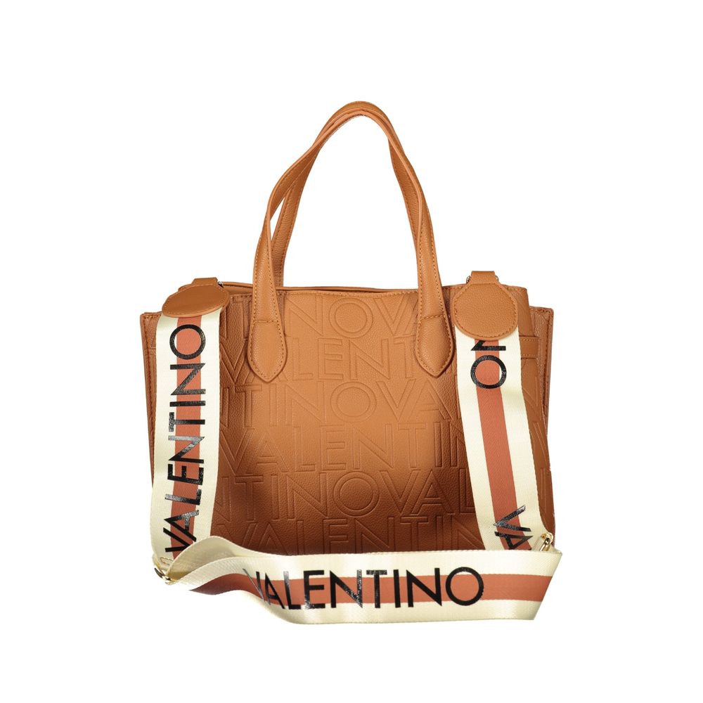 Mario Valentino Brown Polyurethane Handbag for Women