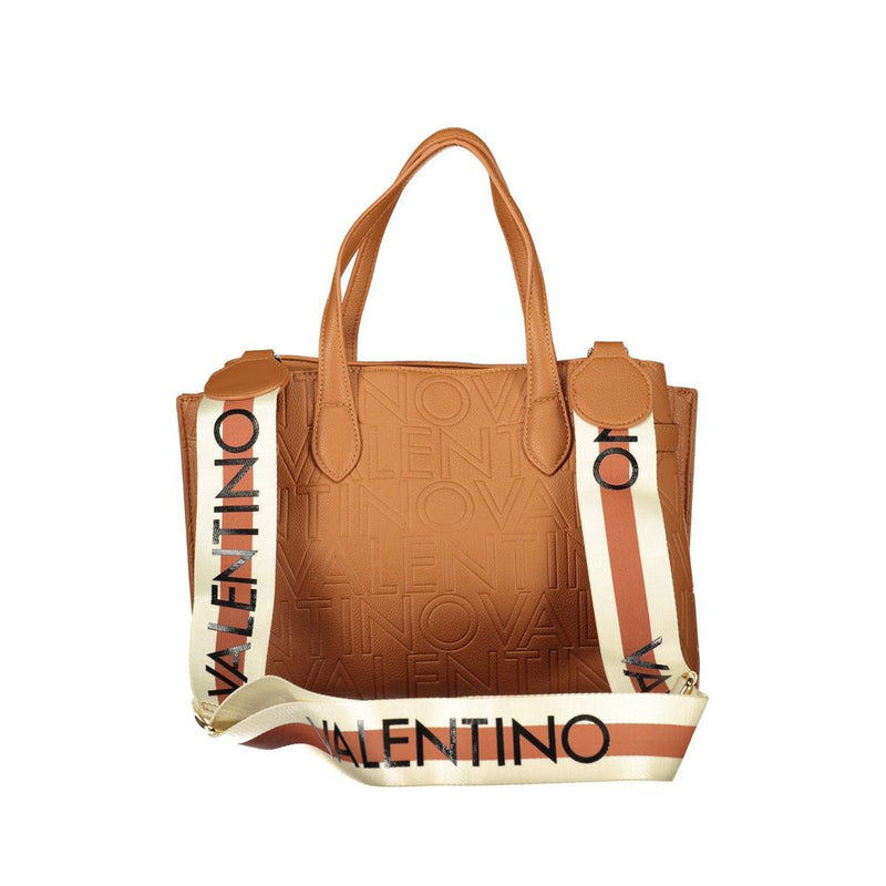 Mario Valentino Brown Polyurethane Handbag for Women