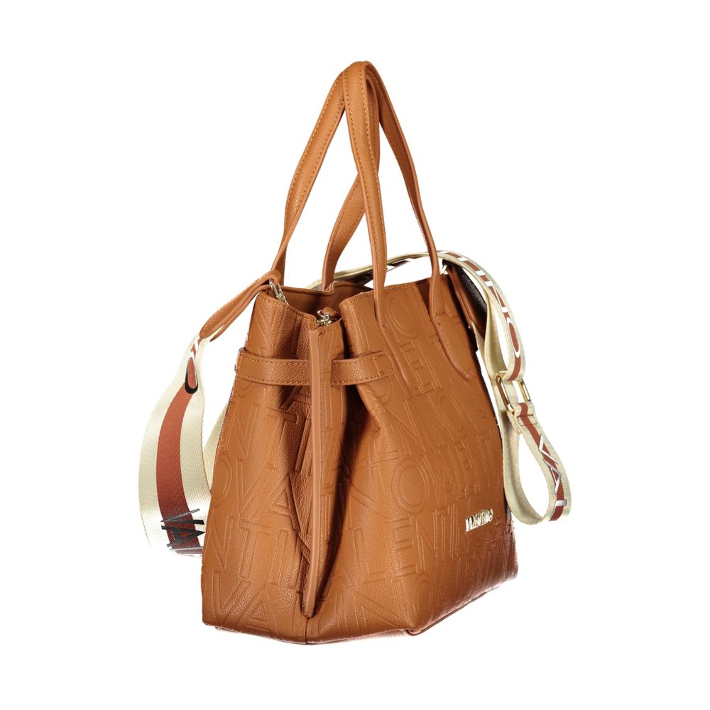 Mario Valentino Brown Polyurethane Handbag for Women