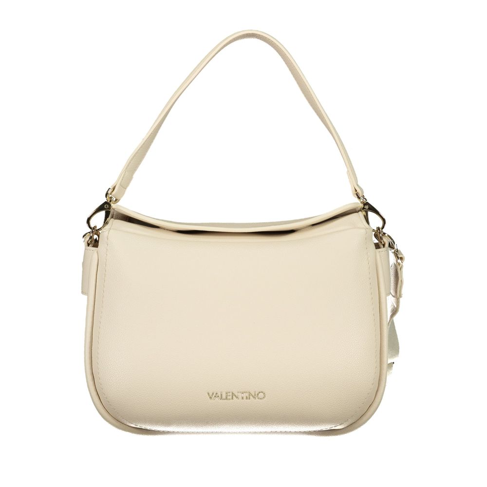 Mario Valentino Beige Polyurethane Women's Bag with Removable Strap