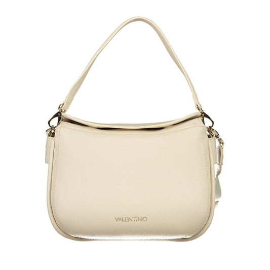 Mario Valentino Beige Polyurethane Women's Bag with Removable Strap