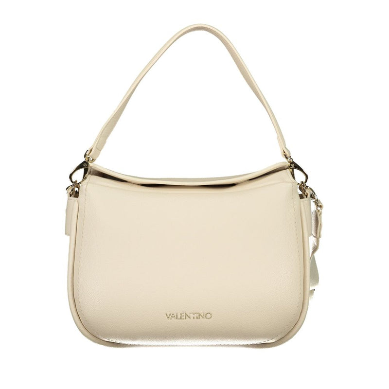 Mario Valentino Beige Polyurethane Women's Bag with Removable Strap