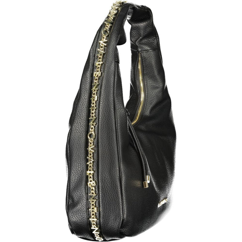 Mario Valentino Black Polyurethane Women's Shoulder Bag