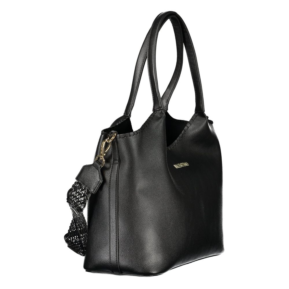 Mario Valentino Black Polyurethane Women's Shoulder Bag