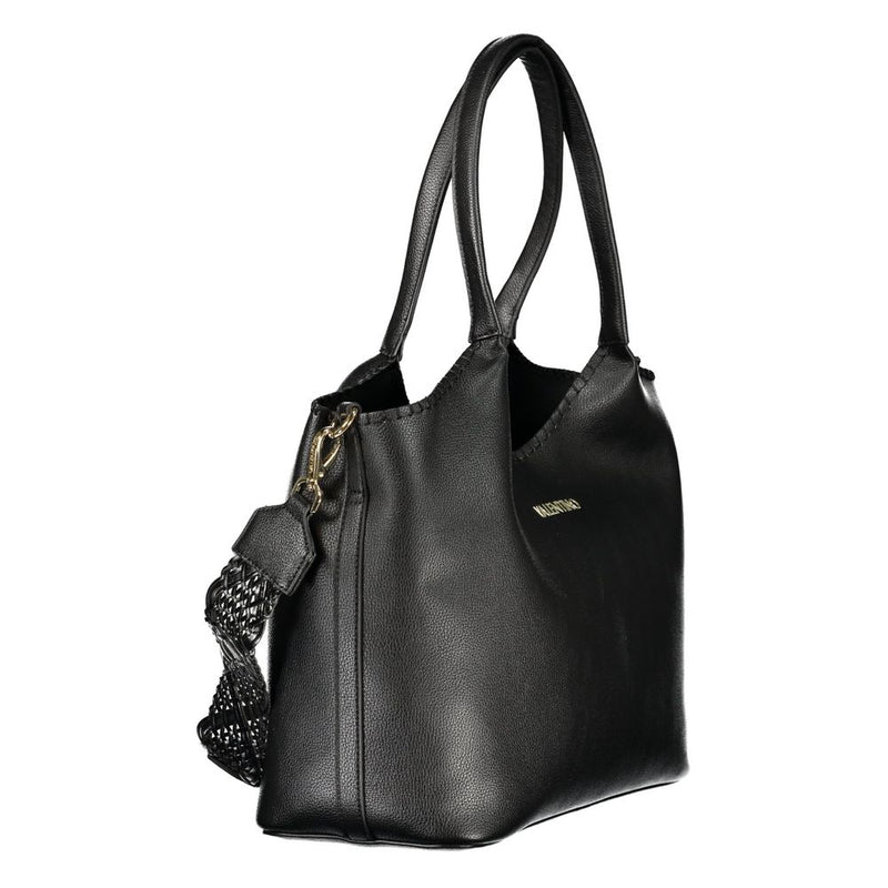 Mario Valentino Black Polyurethane Women's Shoulder Bag