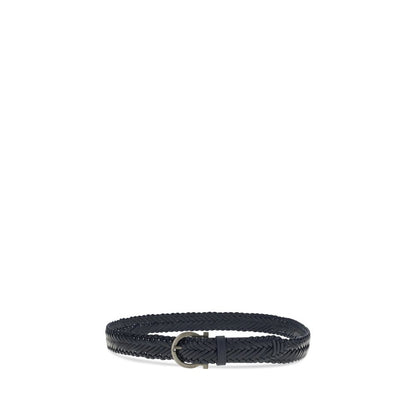 Ceinture Ferragamo en cuir de veau bleu Bos Taurus