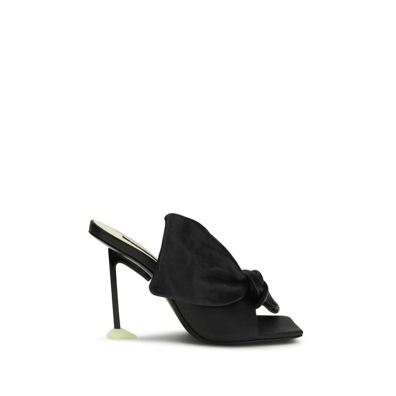 Givenchy Black Lamb Ovis Aries Mules - Elegant Footwear