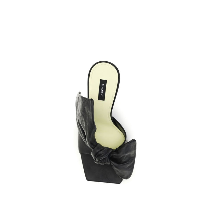 Givenchy Black Lamb Ovis Aries Mules - Elegant Footwear