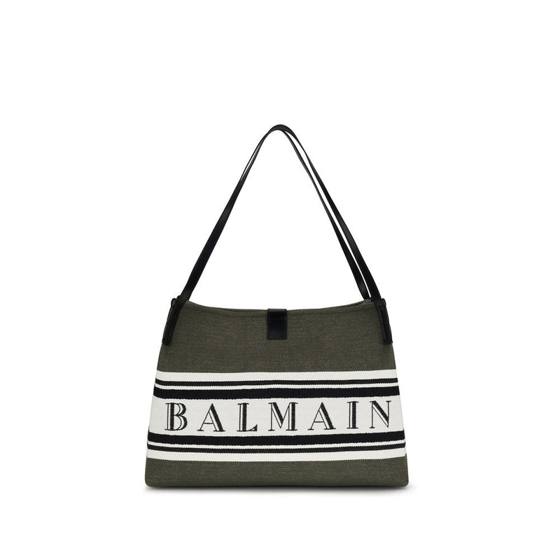 Balmain Release Tote Black Cotton Handbag