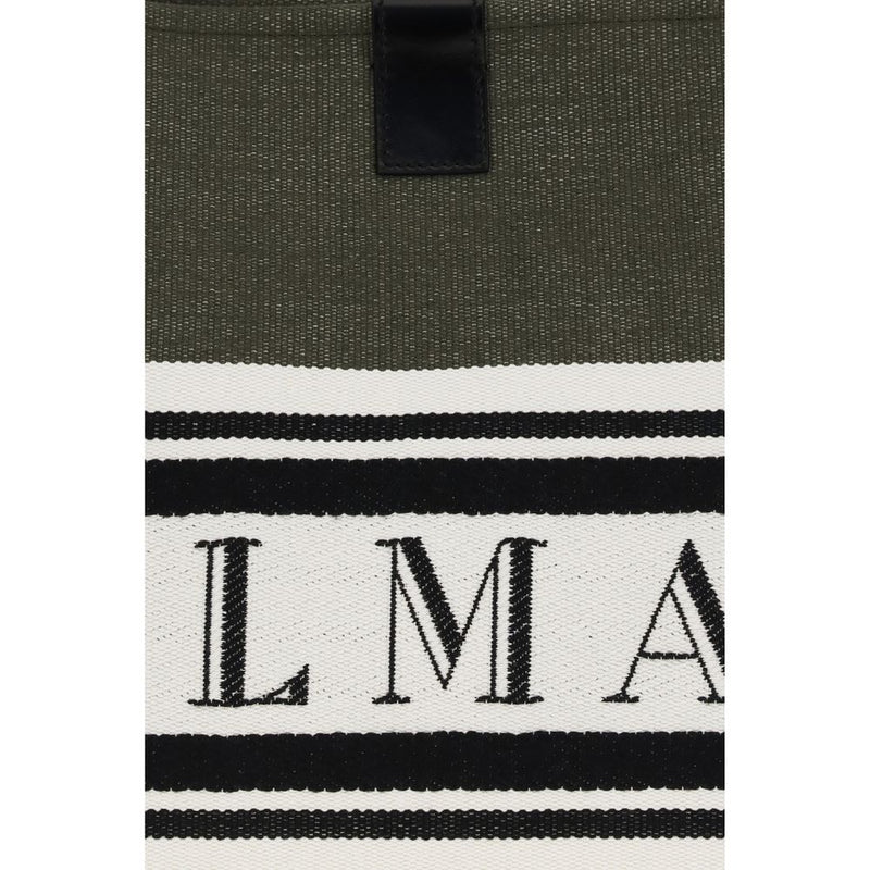 Balmain Release Tote Black Cotton Handbag