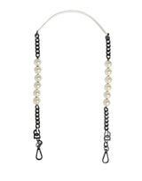 Dolce & Gabbana White Leather Silver Chain Shoulder Strap