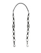 Dolce & Gabbana Black Leather Silver Chain Bag Accessory Shoulder Strap