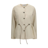 Max Mara Carezza Jacket in Beige Linen and Silk Blend
