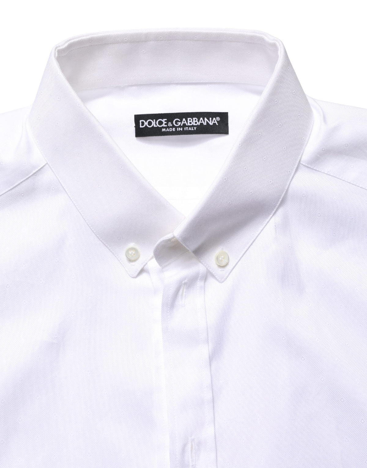 Chemise Dolce & Gabbana en Coton Blanc à Manches Courtes et Boutons